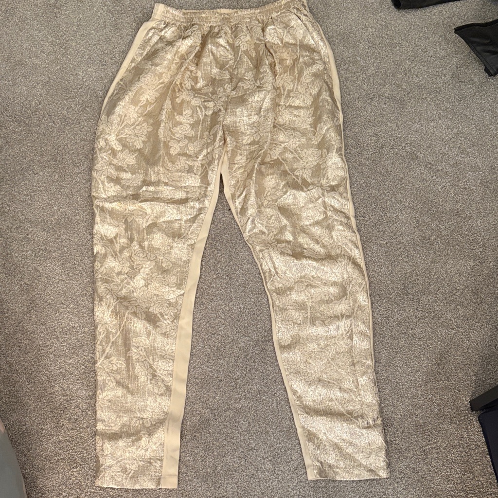 Stella Mccartney Beige Floral Dress Pants
